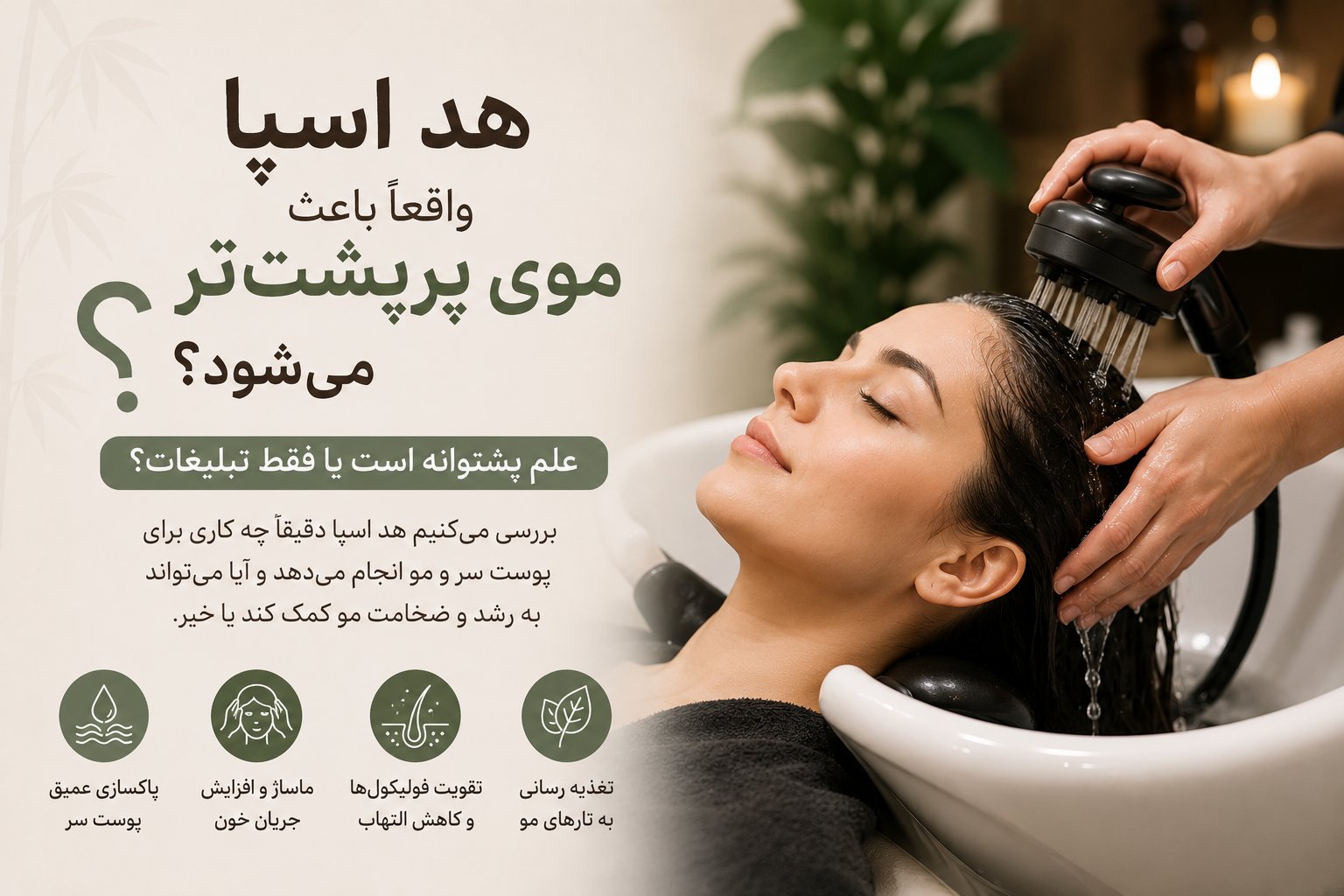 هد اسپا چیست و تأثیر آن بر رشد مو